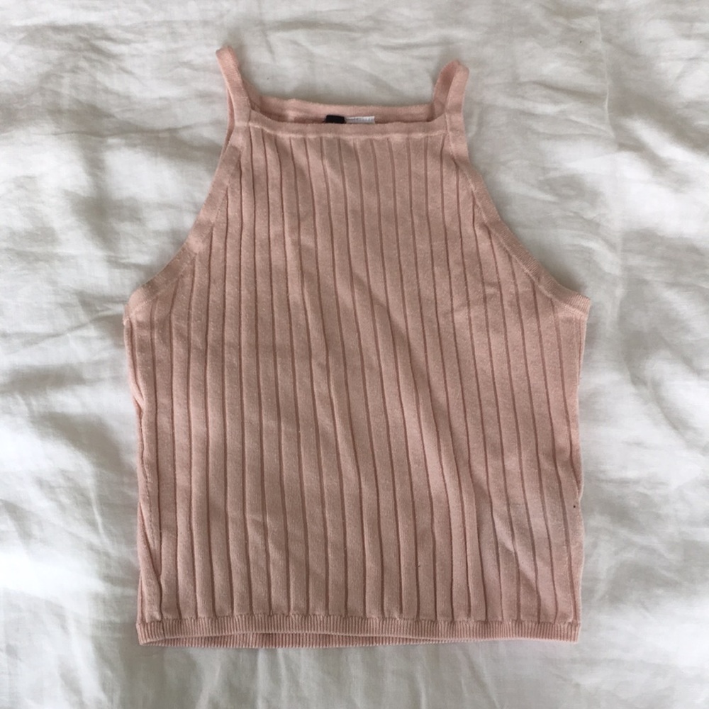 Pink halter top